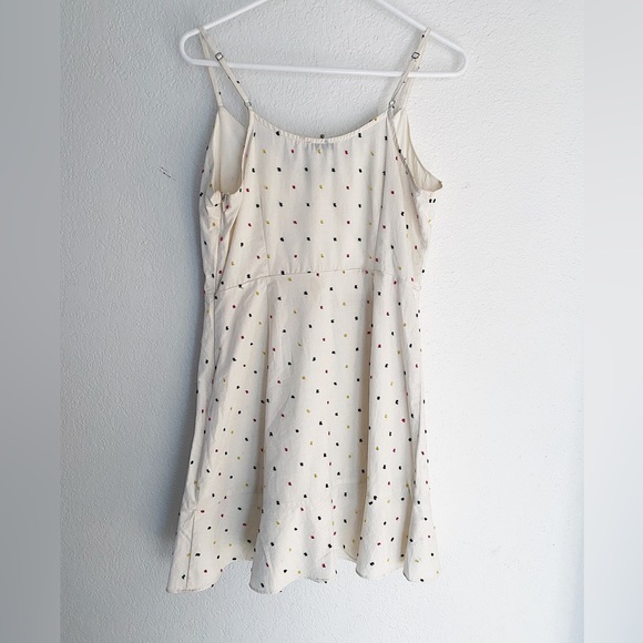 Lush white confetti faux wrap dress with ruffle detail women’s size medium - Picture 7 of 7